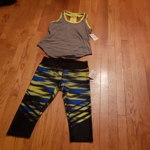 New, never worn,Capri yogi pants with matching top
